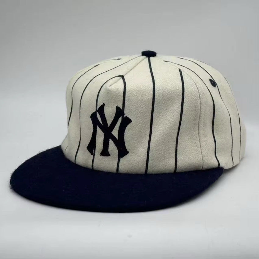 New York Yankees Pinstripe Cap – Uncle Jay's Vintage New York Yankees Pinstripe Cap – Uncle Jay's Vintage